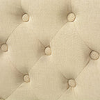 Sillas de comedor 6 unidades tela color crema