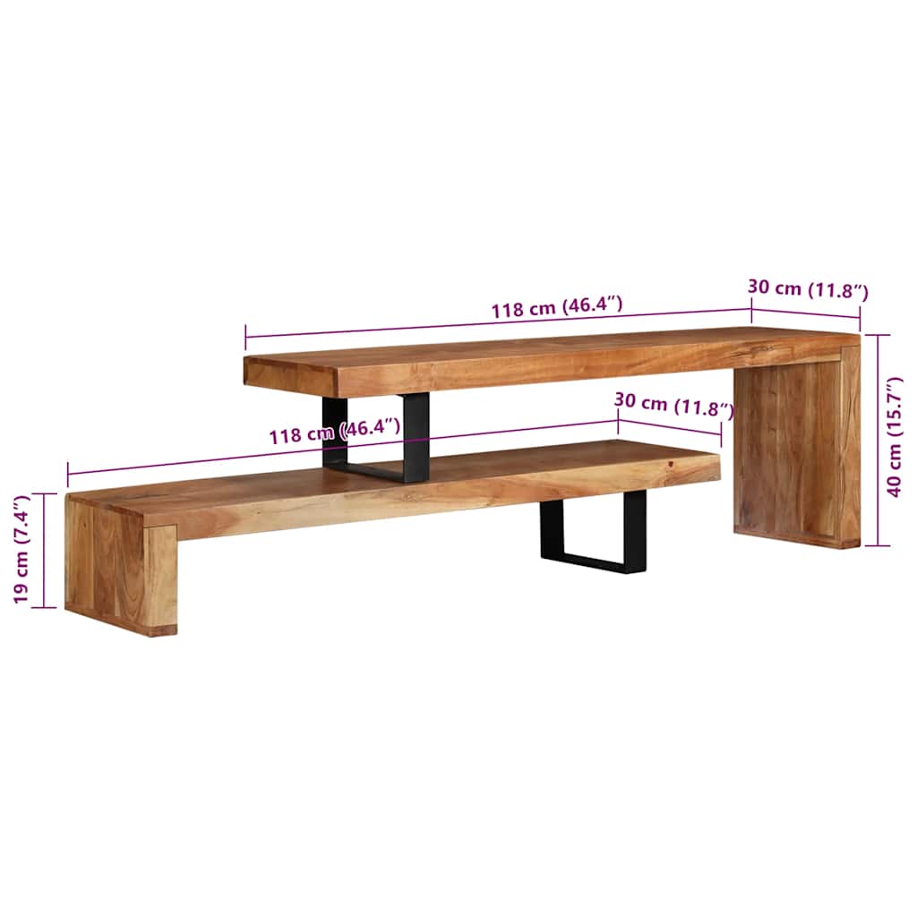 Mueble para TV de madera maciza de acacia