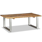 Mesa de centro madera maciza reciclada 100x60x38 cm