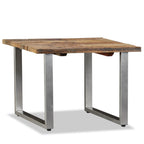 Mesa de centro de madera maciza reciclada 55x55x40 cm
