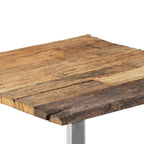 Mesa de centro de madera maciza reciclada 55x55x40 cm