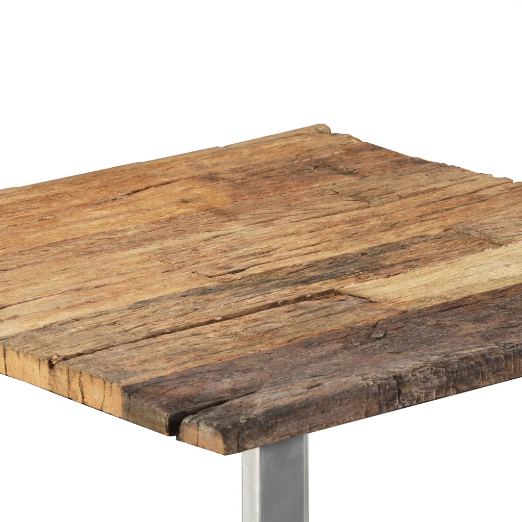 Mesa de centro de madera maciza reciclada 55x55x40 cm