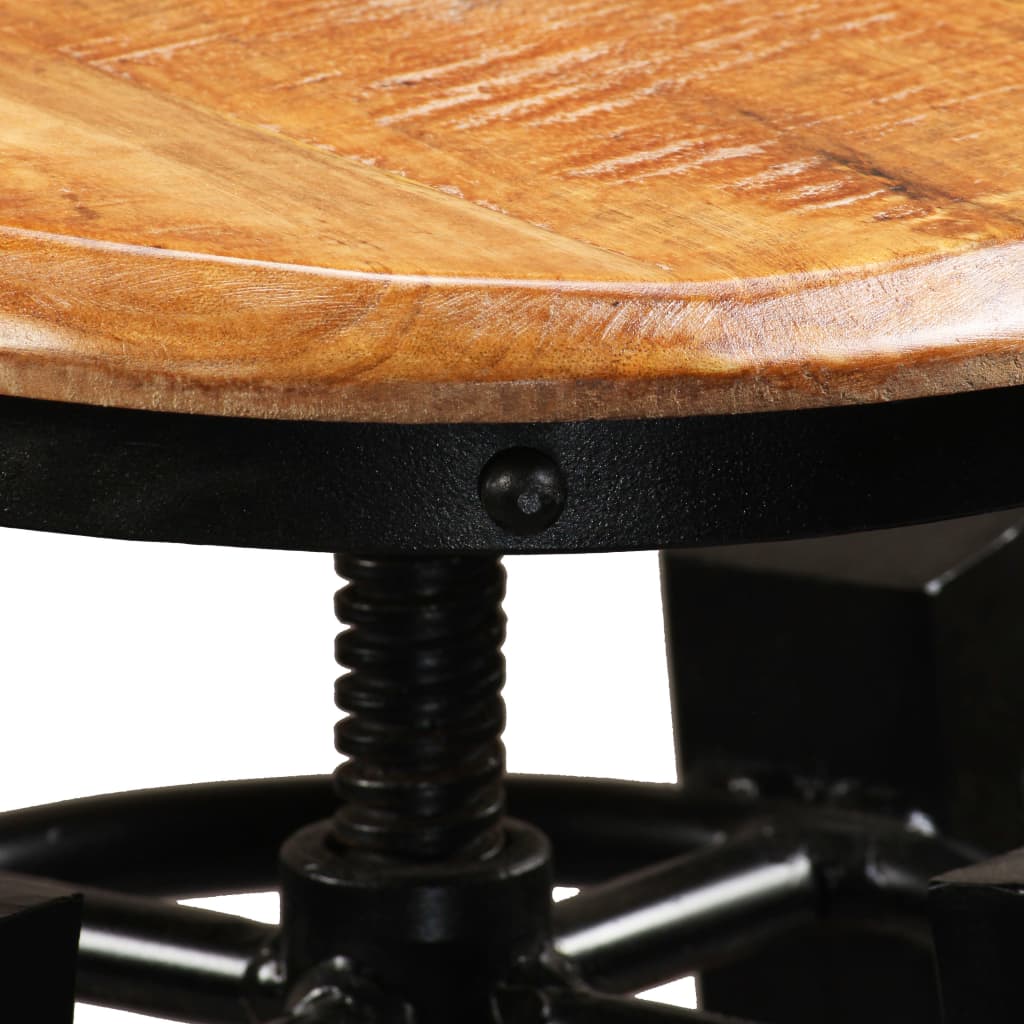 Taburetes de cocina 2 unidades madera maciza de mango