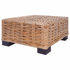 Juego de sofás de 14 piezas ratán natural
