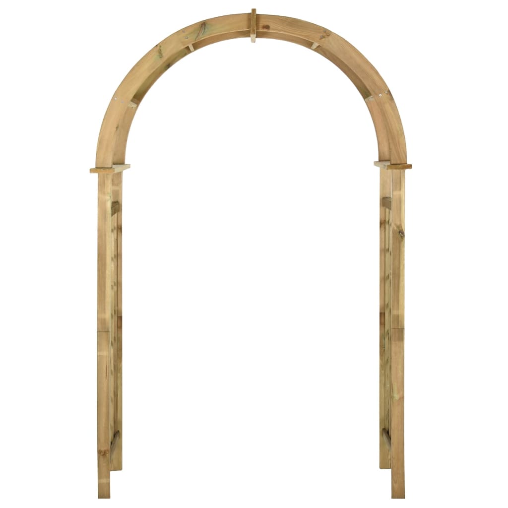Arco de celosía de madera de pino verde impregnada