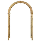 Arco de celosía de madera de pino verde impregnada