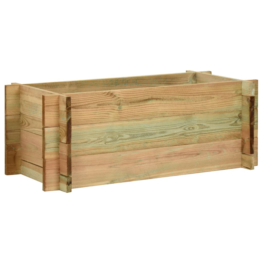 Rough mango wood planter 60x20x68 cm