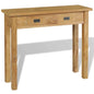 Mesa consola madeira de teca maciça 90x30x80 cm