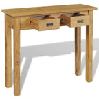 Mesa consola madera de teca maciza 90x30x80 cm