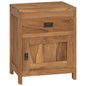 Mesita de noche de madera de teca maciza 40x30x50 cm
