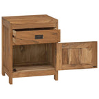 Mesita de noche de madera de teca maciza 40x30x50 cm