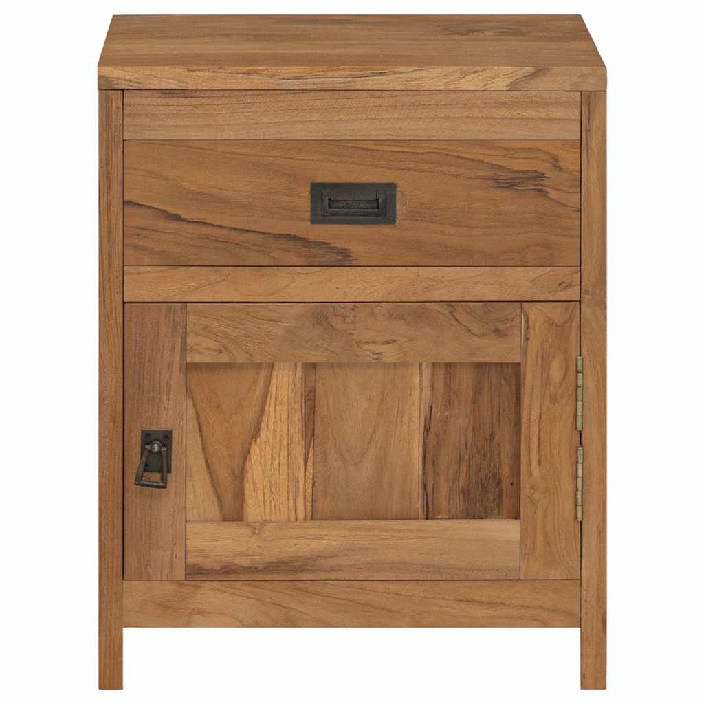 Mesita de noche de madera de teca maciza 40x30x50 cm