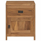 Mesita de noche de madera de teca maciza 40x30x50 cm