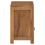 Mesita de noche de madera de teca maciza 40x30x50 cm