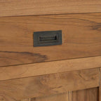 Mesita de noche de madera de teca maciza 40x30x50 cm