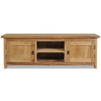 Mueble de TV de madera de teca maciza 120x30x40 cm