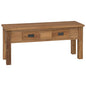 Banco de recibidor de madera de teca maciza 90x30x40 cm