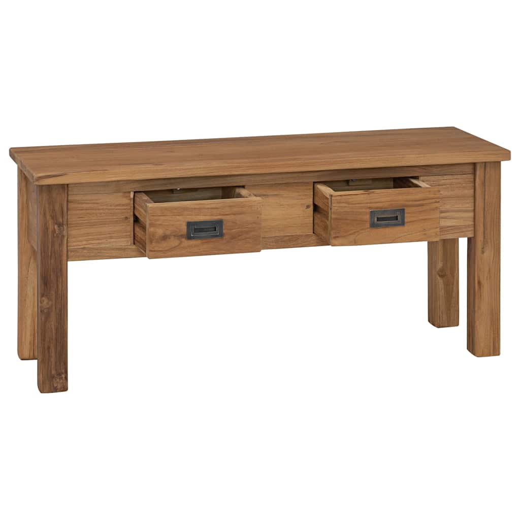 Banco de recibidor de madera de teca maciza 90x30x40 cm