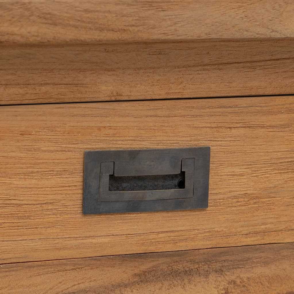 Banco de recibidor de madera de teca maciza 90x30x40 cm