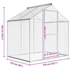 Pajarera de exterior de aluminio 178x122x194 cm