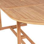 Set comedor de jardín 7 pzas con sillas plegables teca maciza