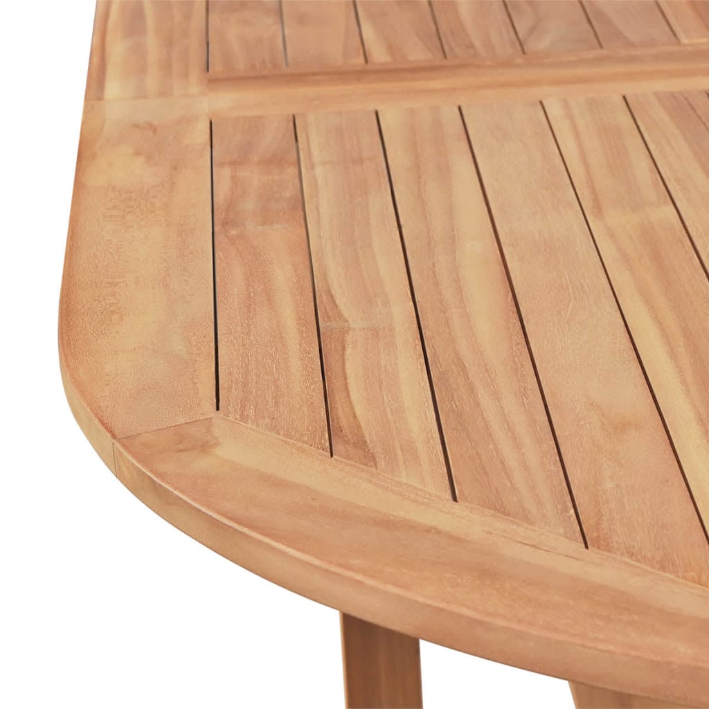 Set comedor de jardín 7 pzas con sillas plegables teca maciza