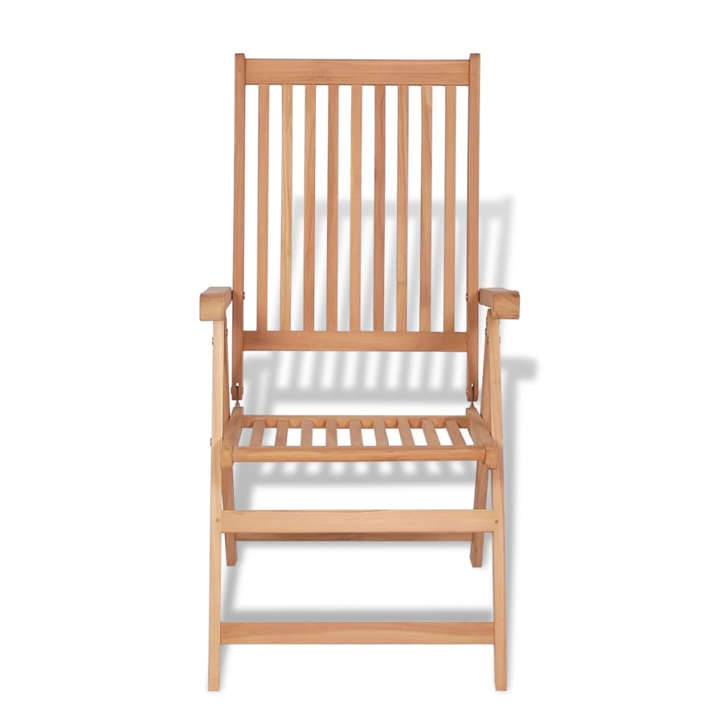 Set comedor de jardín 7 pzas con sillas plegables teca maciza