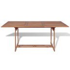 Mesa de jardín de madera de teca maciza 180x90x75 cm
