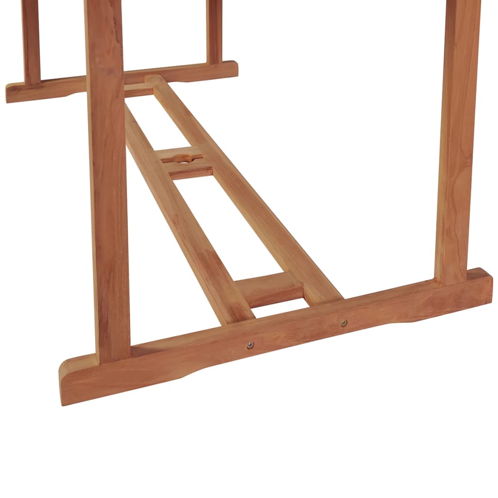 Mesa de jardín de madera de teca maciza 180x90x75 cm