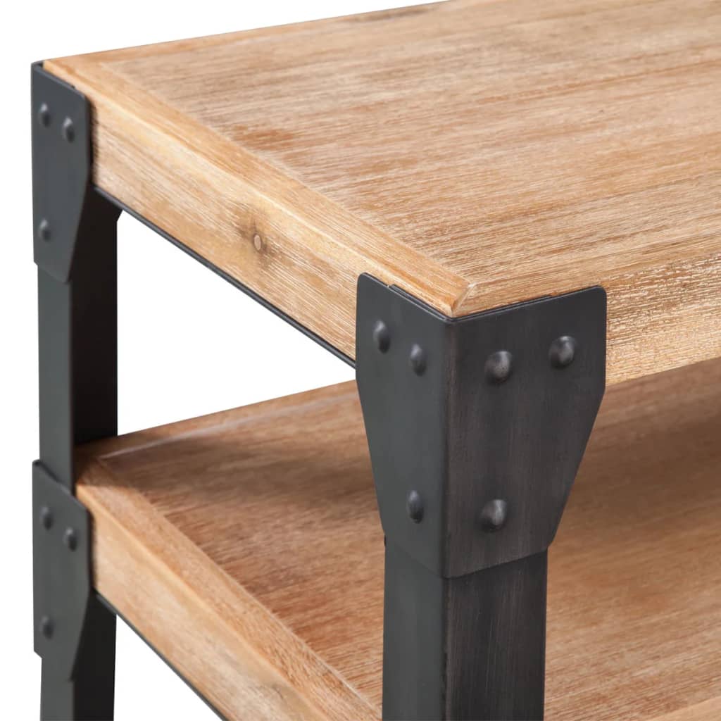 Conjunto de muebles de salón 3 piezas madera maciza de acacia