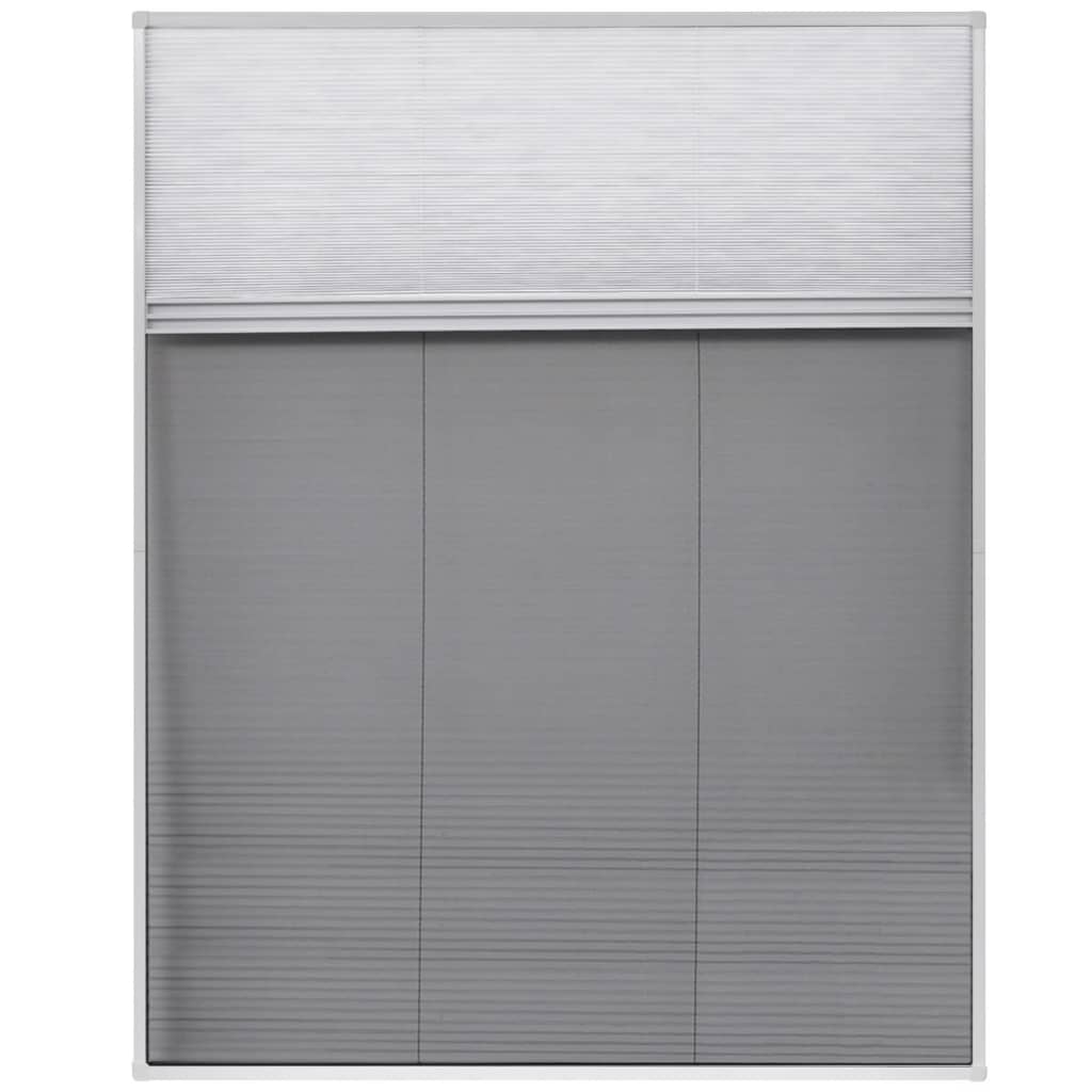 Mosquitera plisada para ventanas aluminio 80x100cm com sombrilla