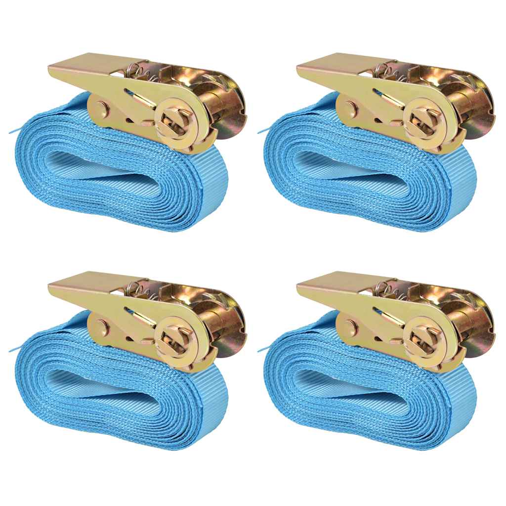 Correas de sujeción de trinquete 4 uds 0,4 T 6mx25mm naranja