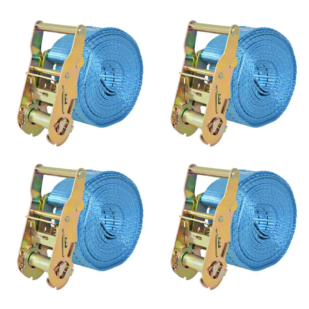 Correas de sujeción de trinquete 4 uds 0,4 T 6mx25mm naranja