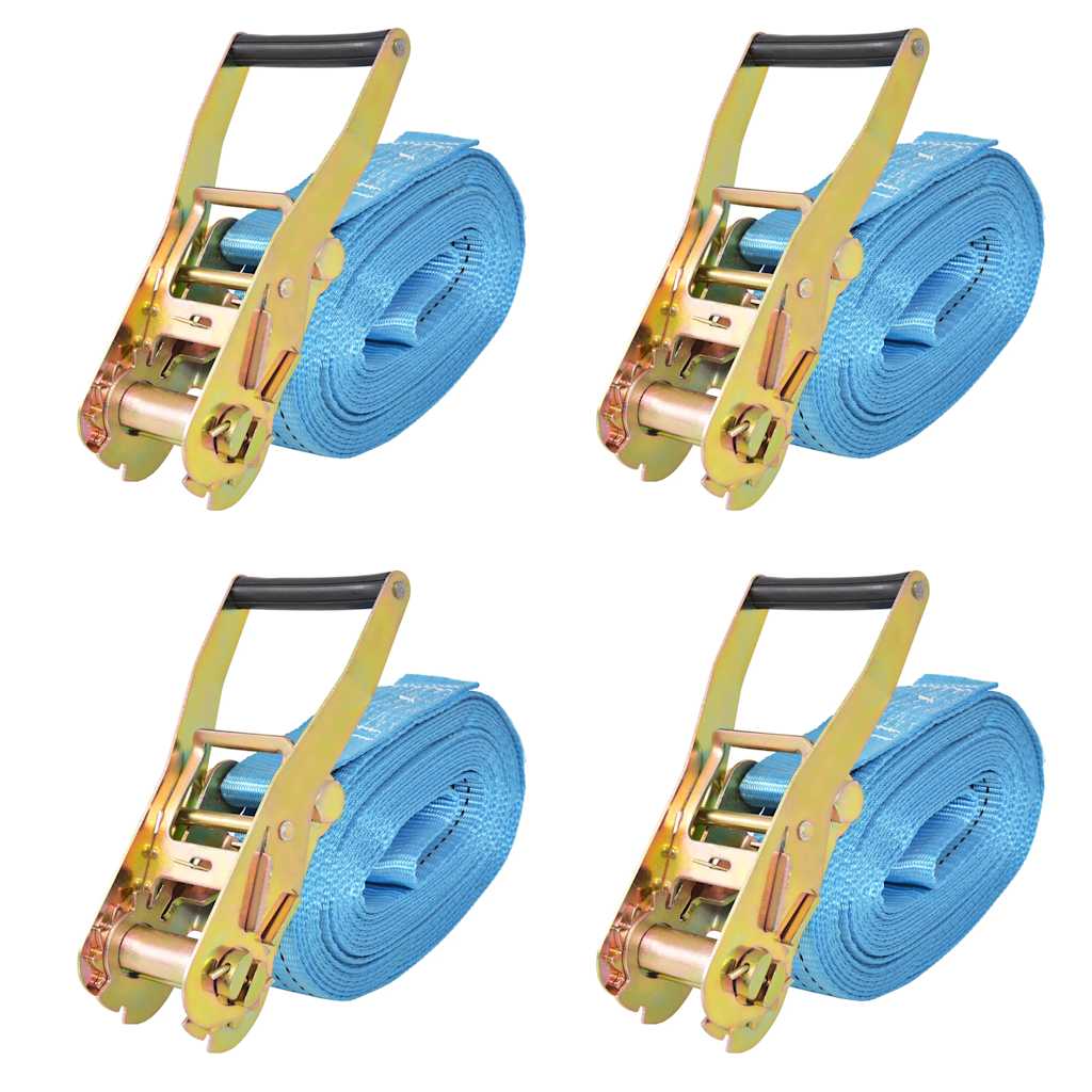 Correas de sujeción de trinquete 4 uds 0,4 T 6mx25mm naranja