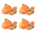 Correas de sujeción de trinquete 4 uds 0,4 T 6mx25mm naranja