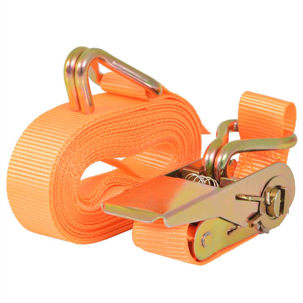 Correas de sujeción de trinquete 4 uds 0,4 T 6mx25mm naranja