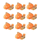 Correas de sujeción de trinquete 10 uds 0,4 T 6mx25mm naranja