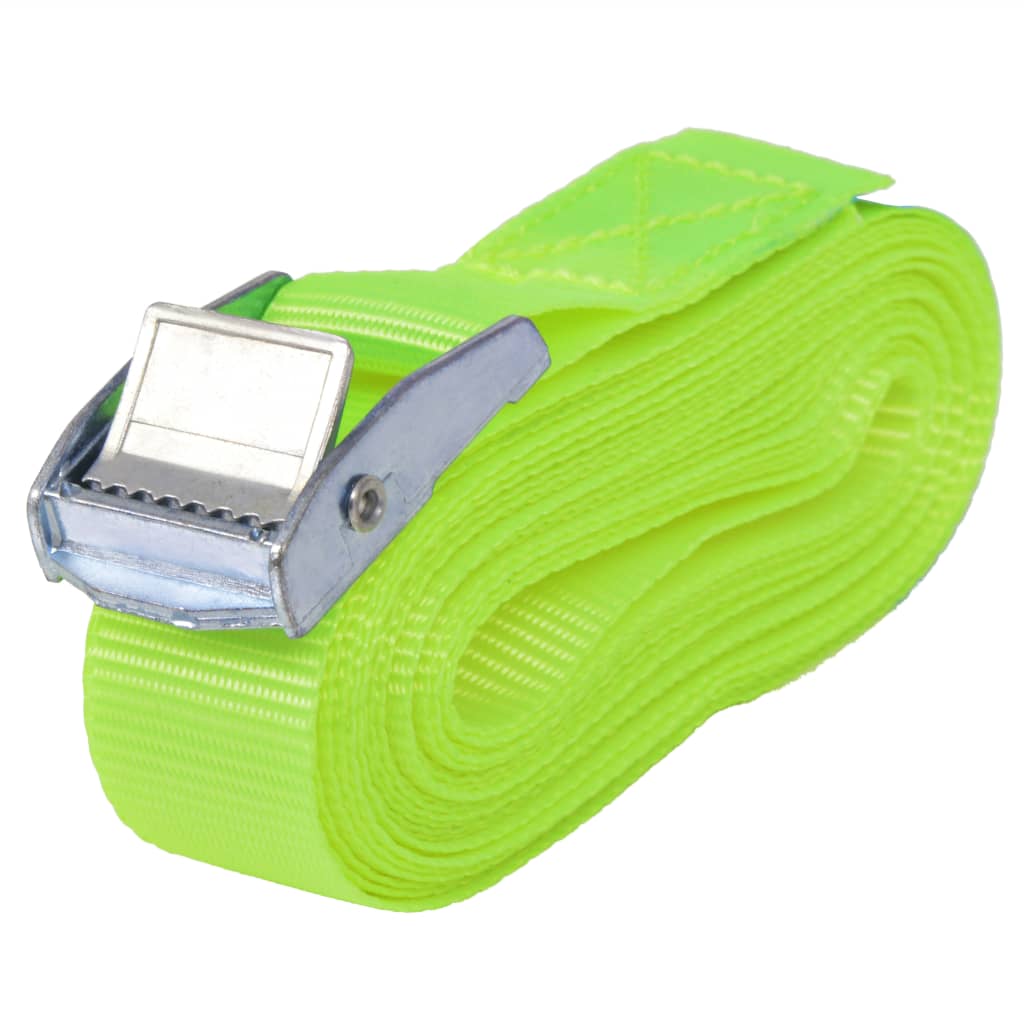 Correas 10 unidades verde fluorescente 0,25 T 5 mx 25 mm