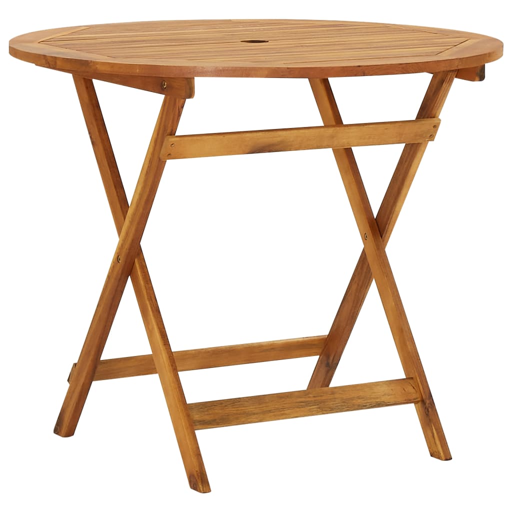 Comedor de jardín plegable 5 piezas de madera maciza de acacia