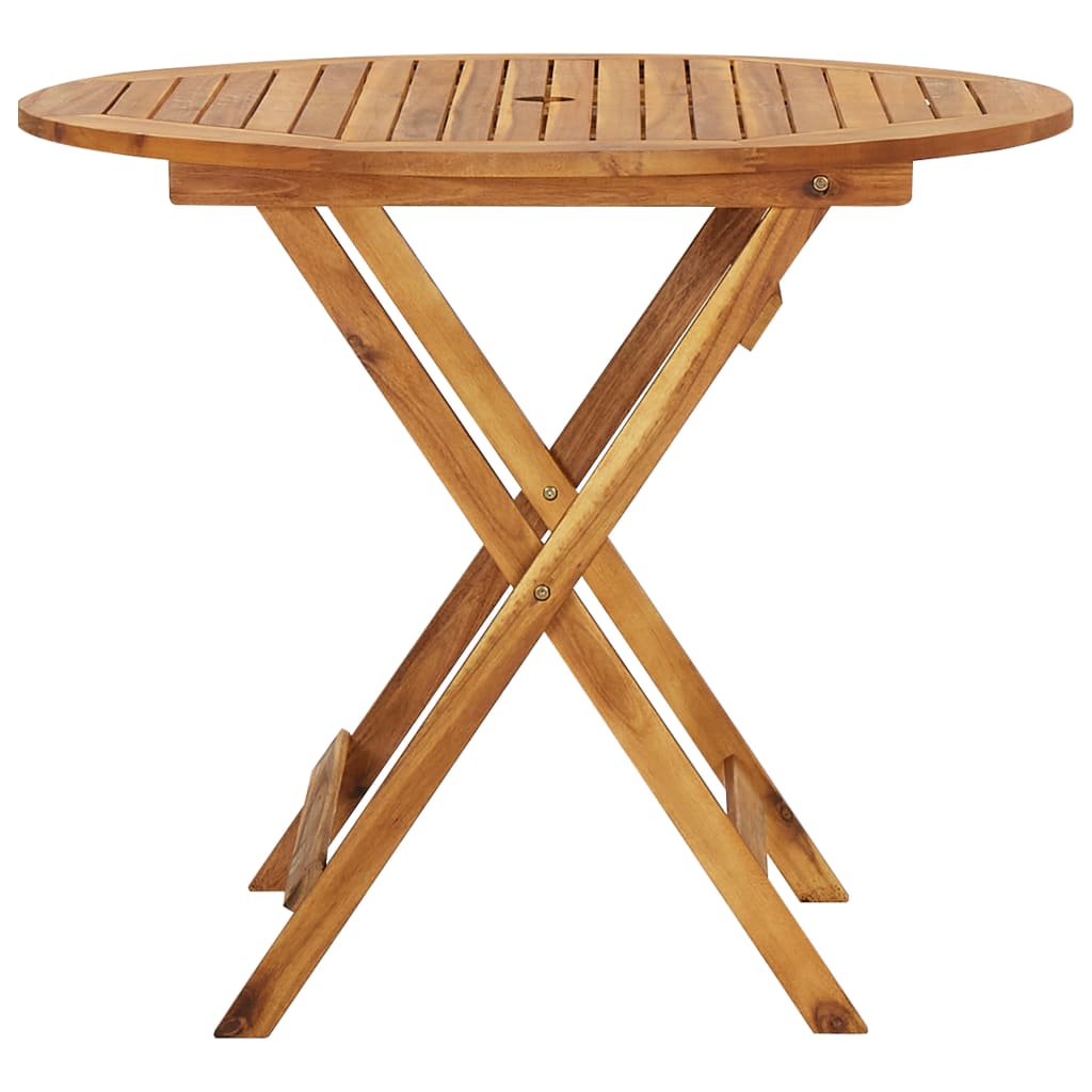 Comedor de jardín plegable 5 piezas de madera maciza de acacia