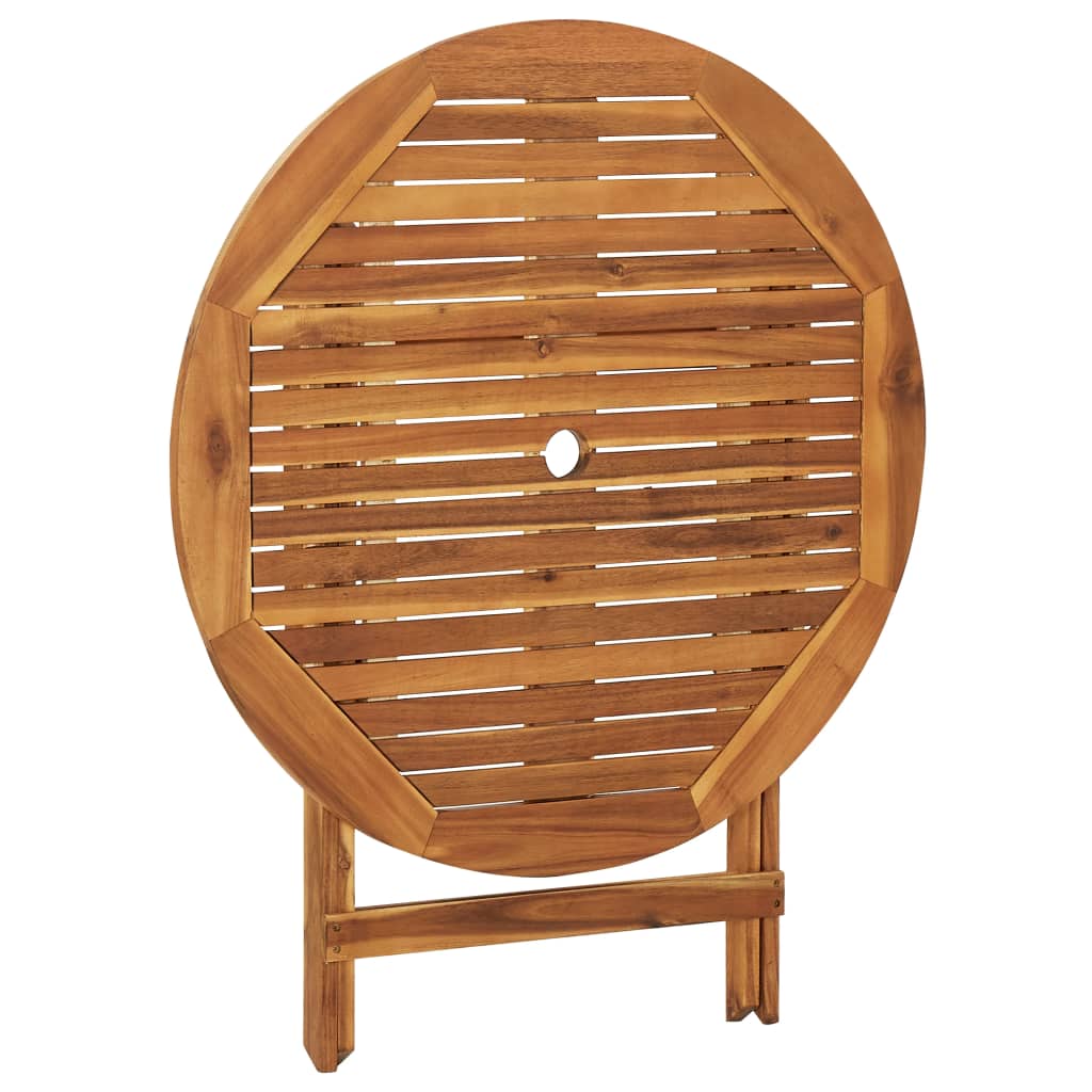Comedor de jardín plegable 5 piezas de madera maciza de acacia