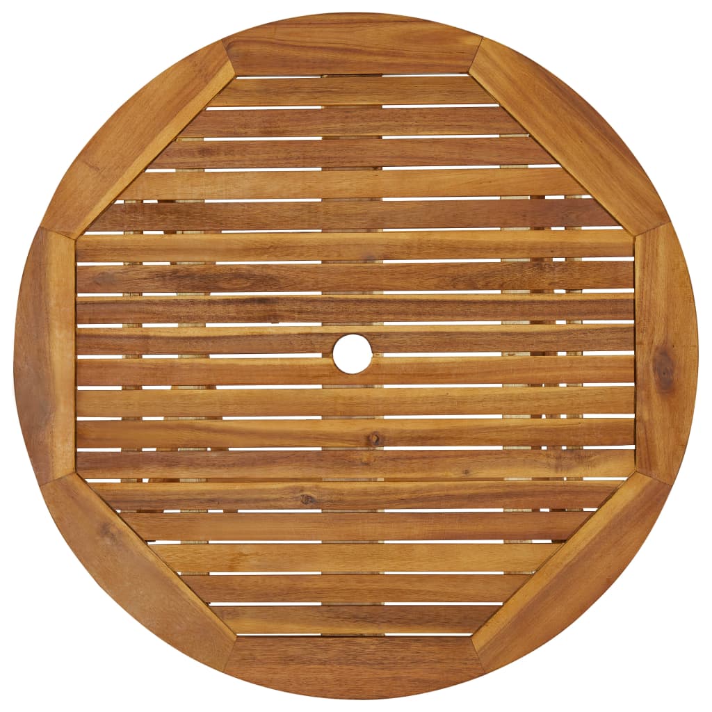 Comedor de jardín plegable 5 piezas de madera maciza de acacia