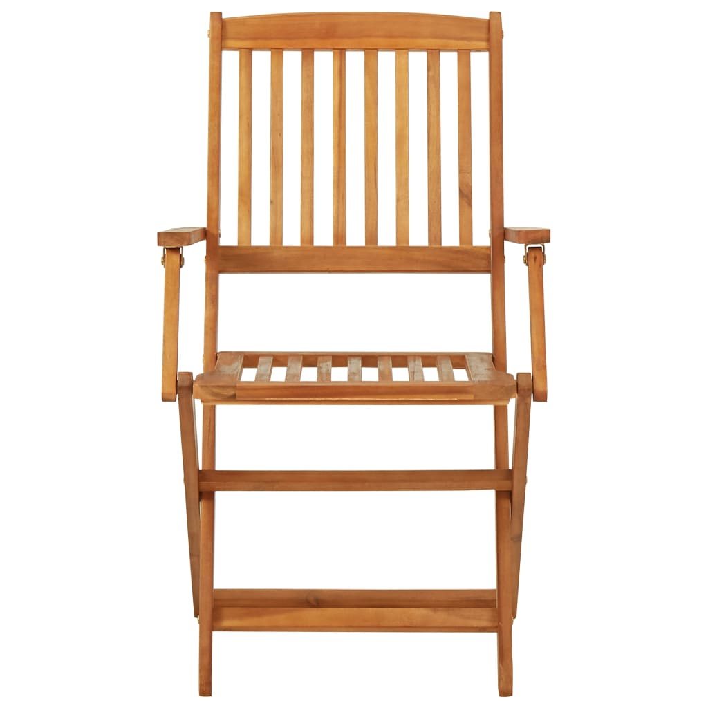 Comedor de jardín plegable 5 piezas de madera maciza de acacia