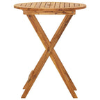 Mesa y sillas bistró plegables 3 pzas madera maciza de acacia