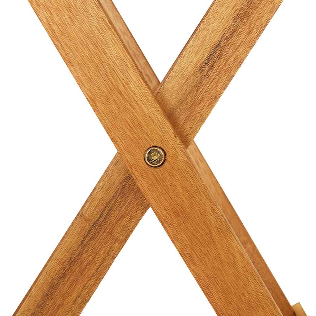 Mesa y sillas bistró plegables 3 pzas madera maciza de acacia