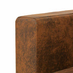 Sillón marrón 82x73x82 cm piel sintética