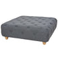 Puf de tecido 80x80x30 cm cinzento escuro