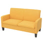 Sofá de 2 lugares 135x65x76 cm cinzento claro