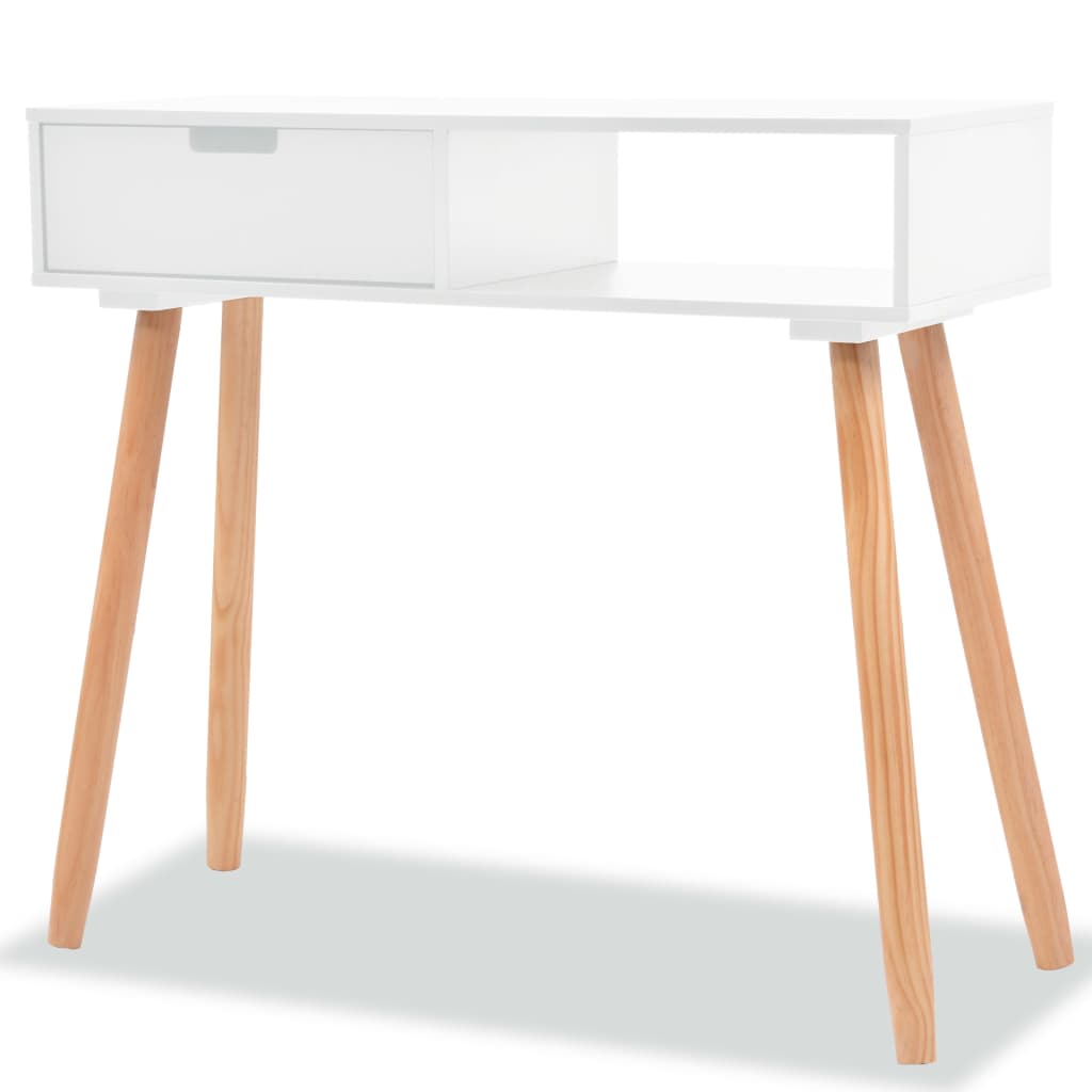 Solid Pine Console Table 80x30x72 cm Brown
