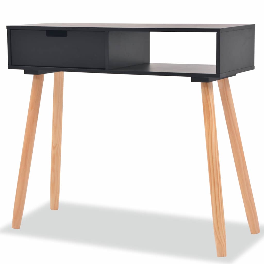 Solid Pine Console Table 80x30x72 cm Brown